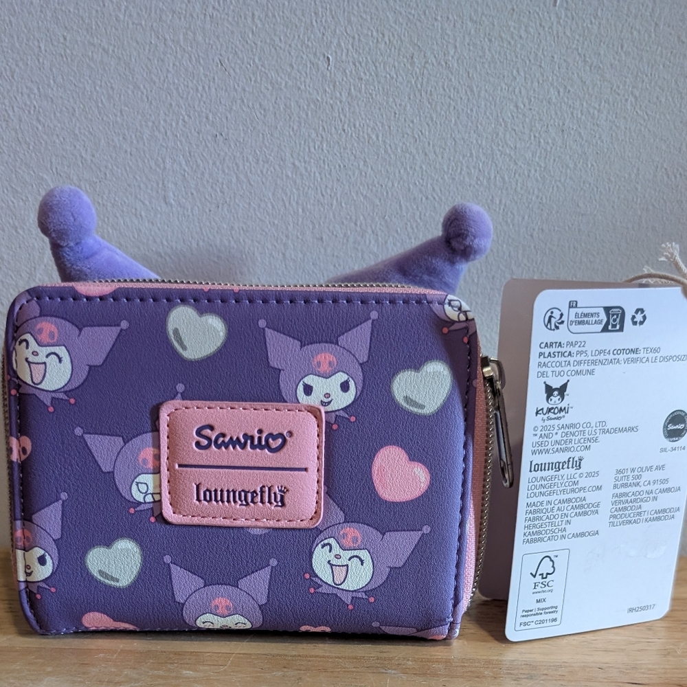 Purple Plush Kuromi Wallet Sanrio Loungefly - Picture 2 of 2